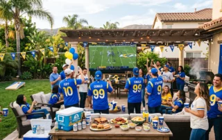 A backyard sports party in Southern California